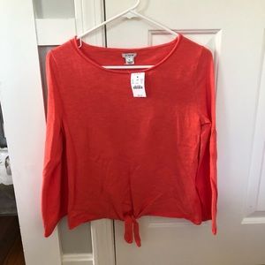 Boat Neck Tie Sweater